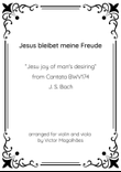 Jesus bleibet meine Freude - Jesu joy of man's desiring - Violin and Viola duet