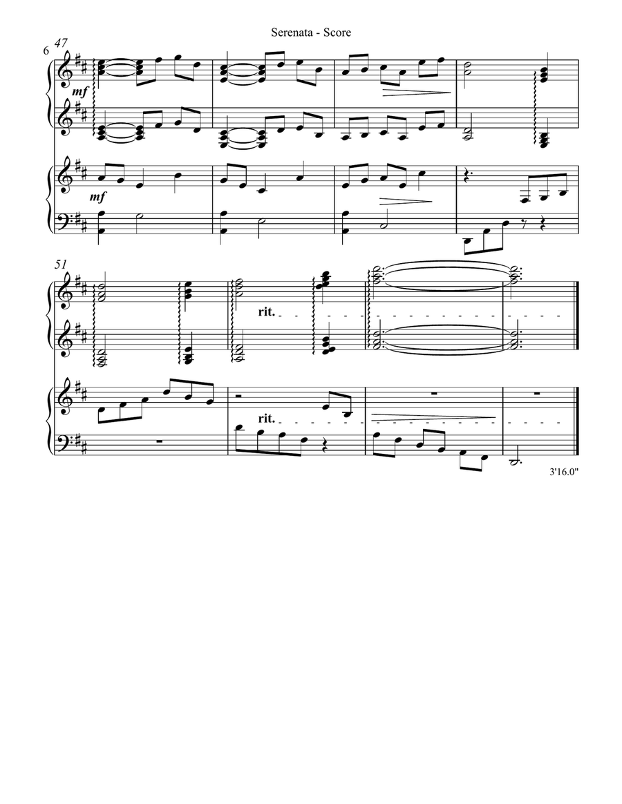 Serenata, Op. 6, No 1, Harp Duet Pedal Harp scores gallery preview page 6