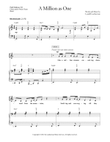 A Million as One--Vocal/Piano/Chord chart