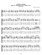 Felix Horetzky: Amusemens Pou La Guitar in Tablature and Modern Notation for Baritone Ukulele Classical Guitar scores gallery preview page 6
