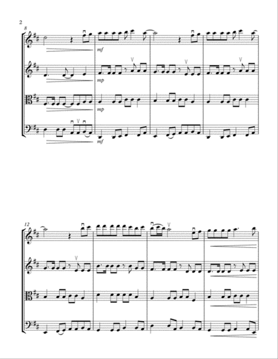 I'm Happy Just To Dance With You String Quartet scores gallery preview page 2