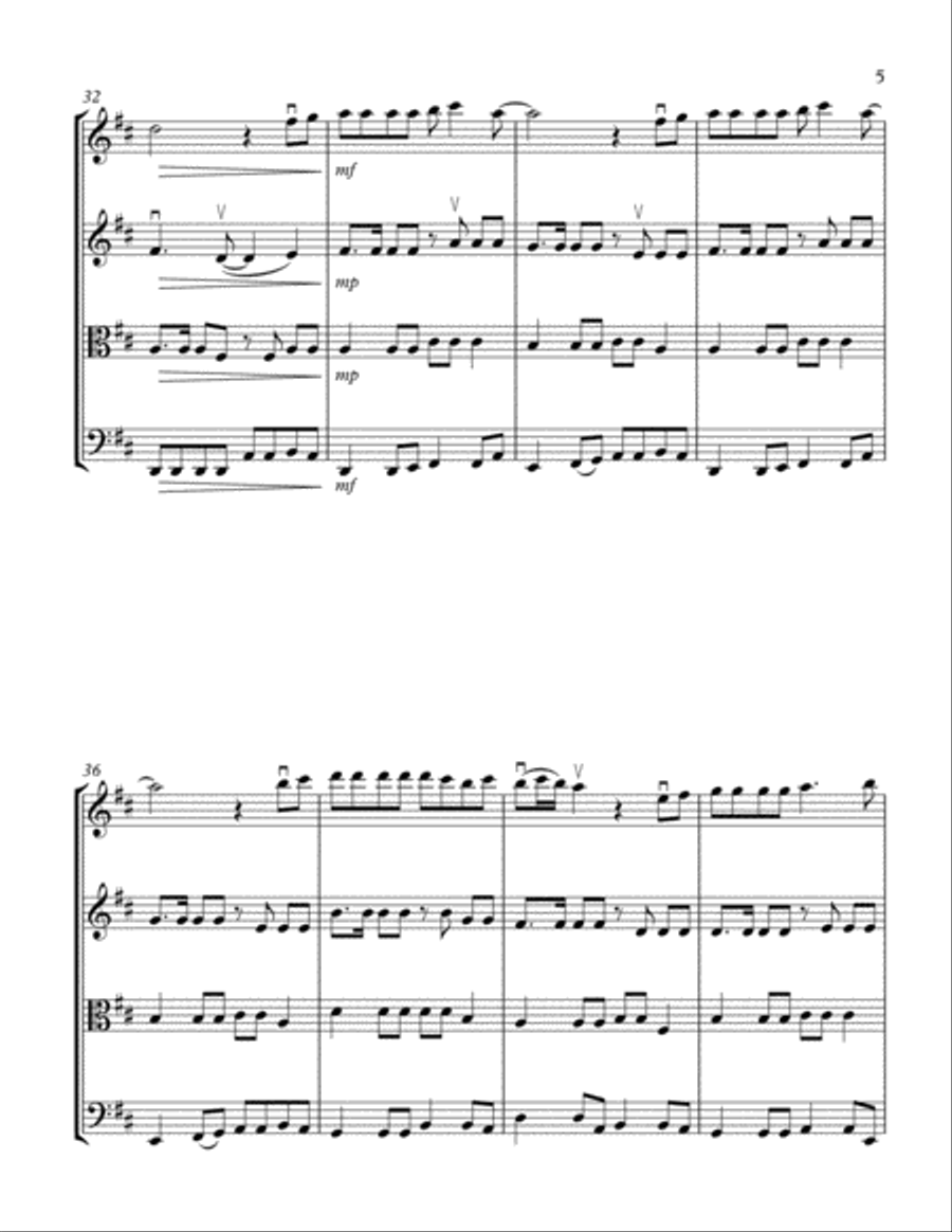 I'm Happy Just To Dance With You String Quartet scores gallery preview page 5