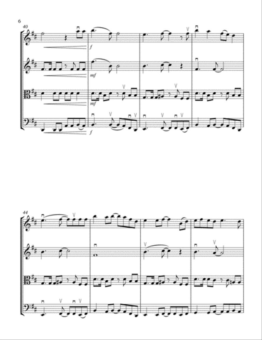 I'm Happy Just To Dance With You String Quartet scores gallery preview page 6