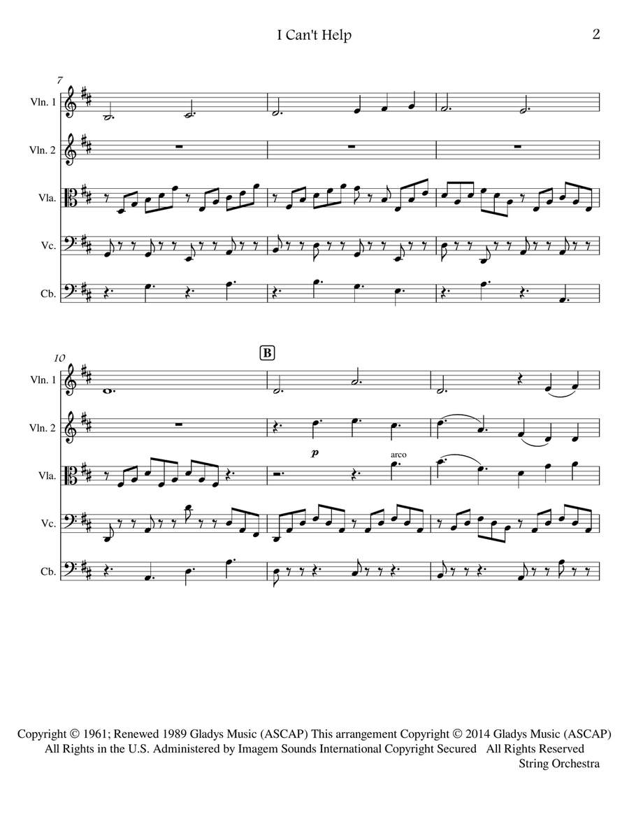 Can't Help Falling In Love String Orchestra scores gallery preview page 2