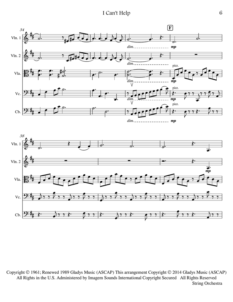Can't Help Falling In Love String Orchestra scores gallery preview page 6
