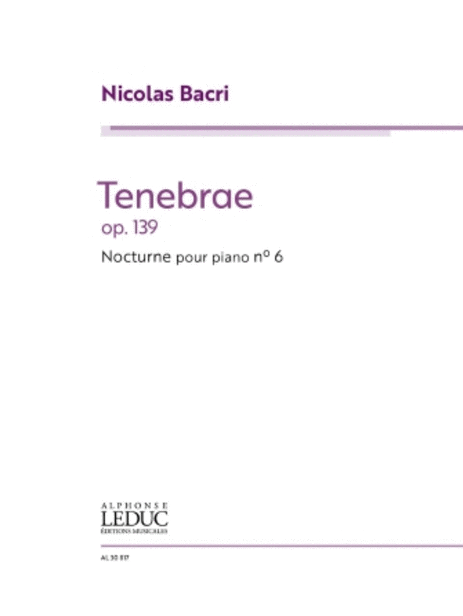 Tenebrae - Nocturne No. 6, Op. 139 Piano scores gallery preview page 1