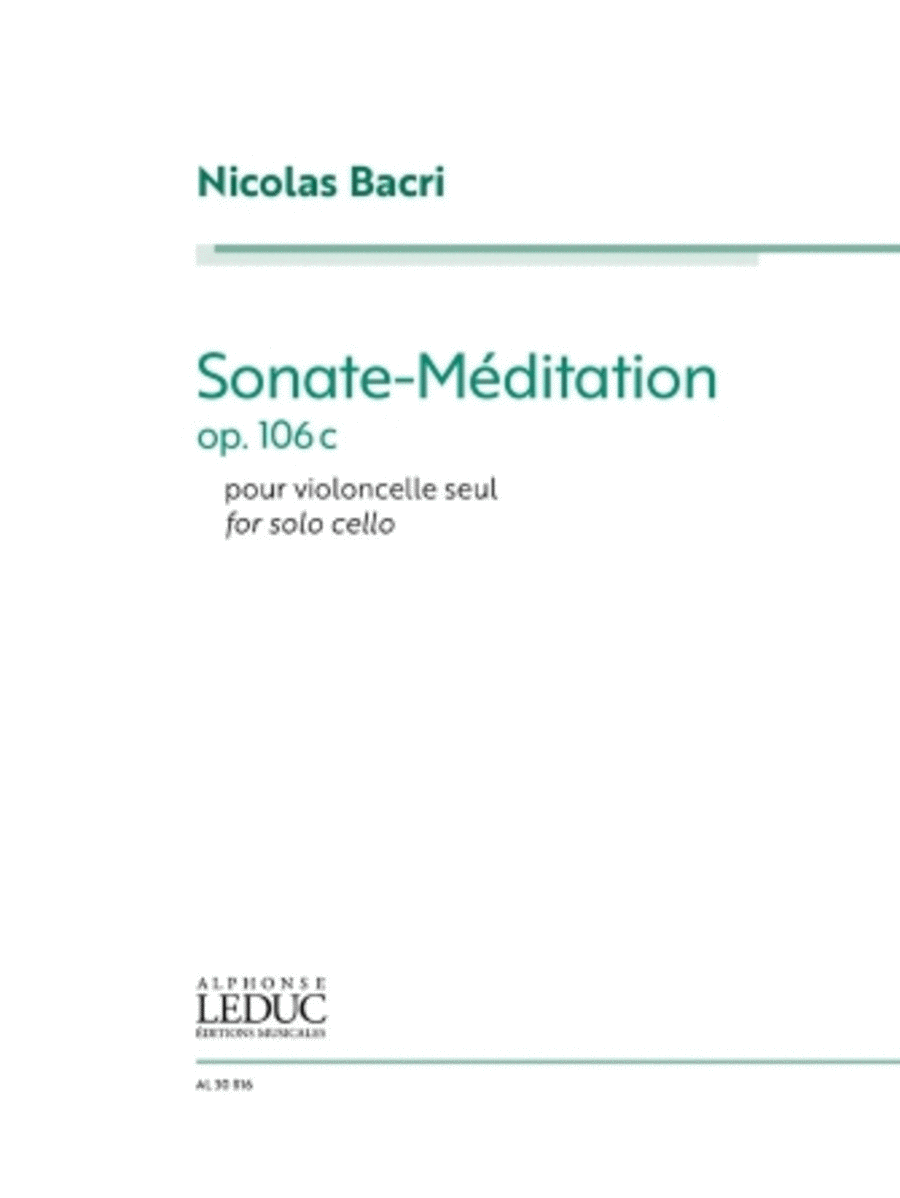 Sonate-Méditation, Op. 106c Cello Solo scores gallery preview page 1