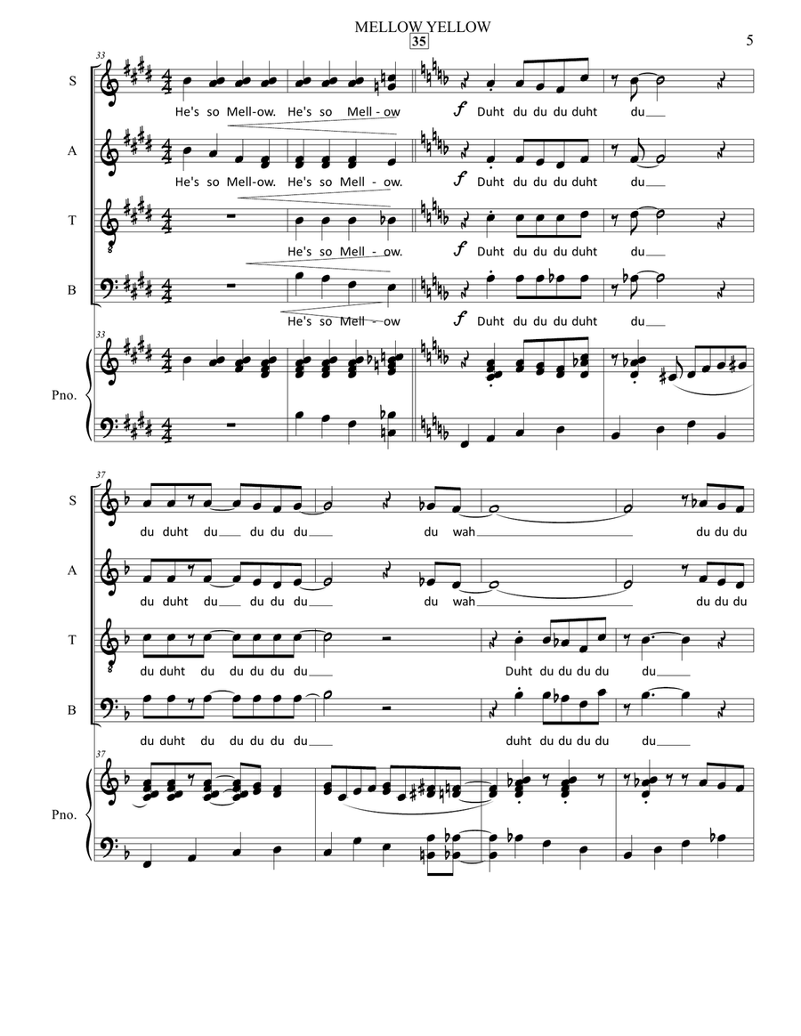 Mellow Yellow Mellow Yellow 4-Part scores gallery preview page 5