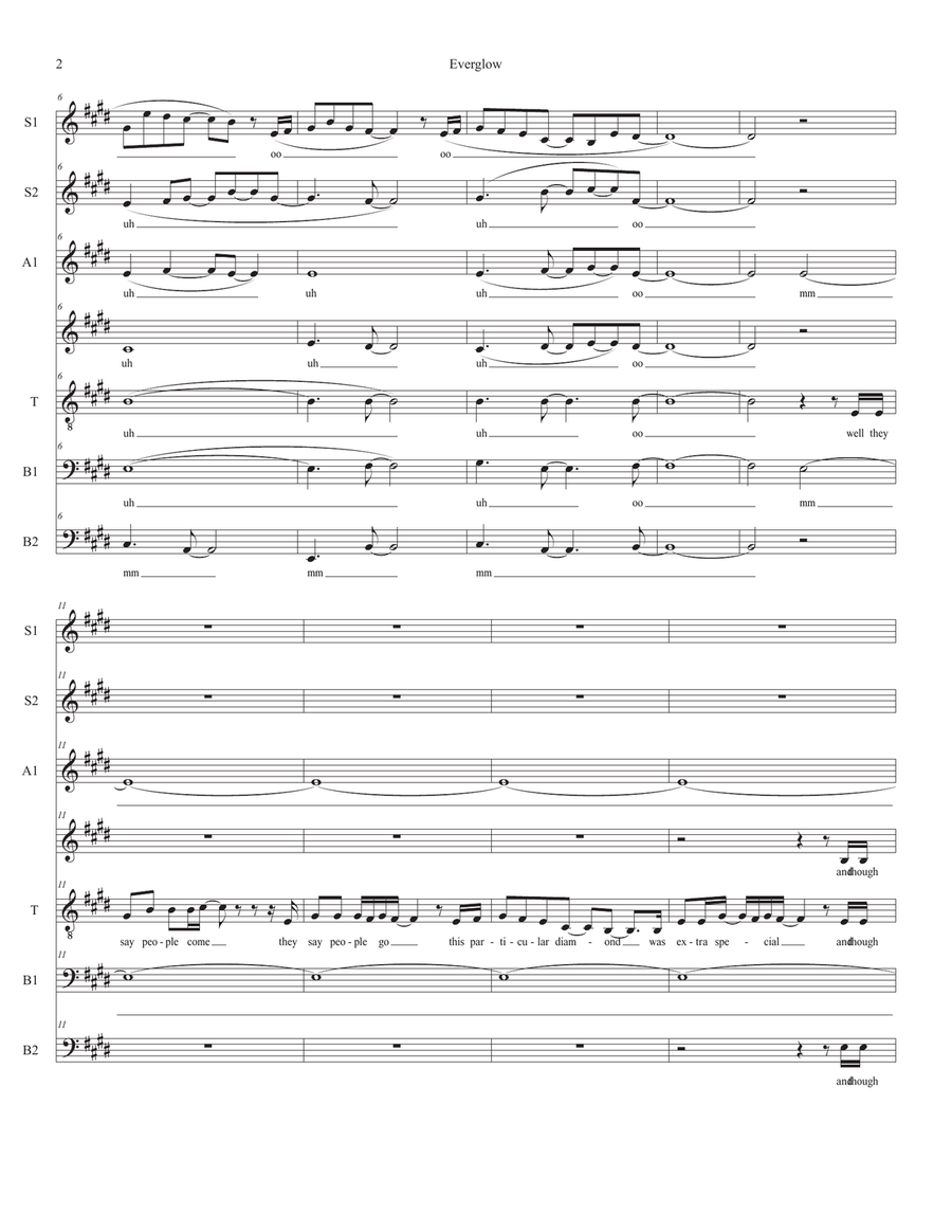 Everglow Everglow 4-Part scores gallery preview page 2