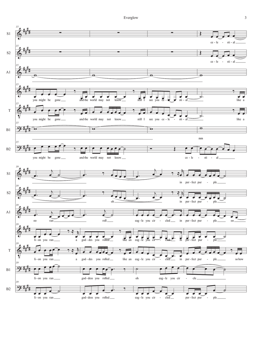 Everglow Everglow 4-Part scores gallery preview page 3