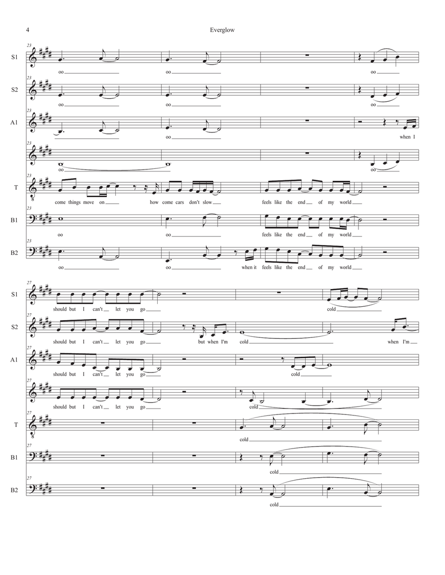 Everglow Everglow 4-Part scores gallery preview page 4