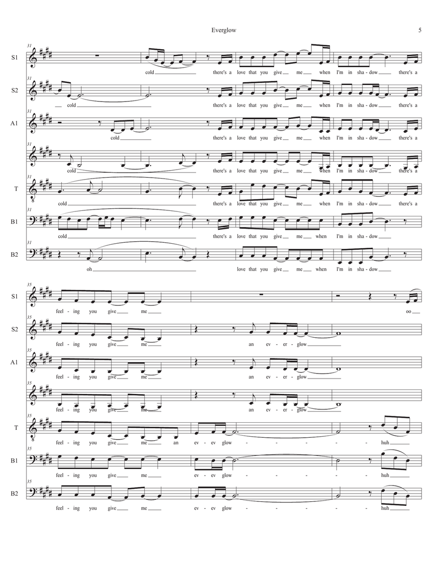 Everglow Everglow 4-Part scores gallery preview page 5