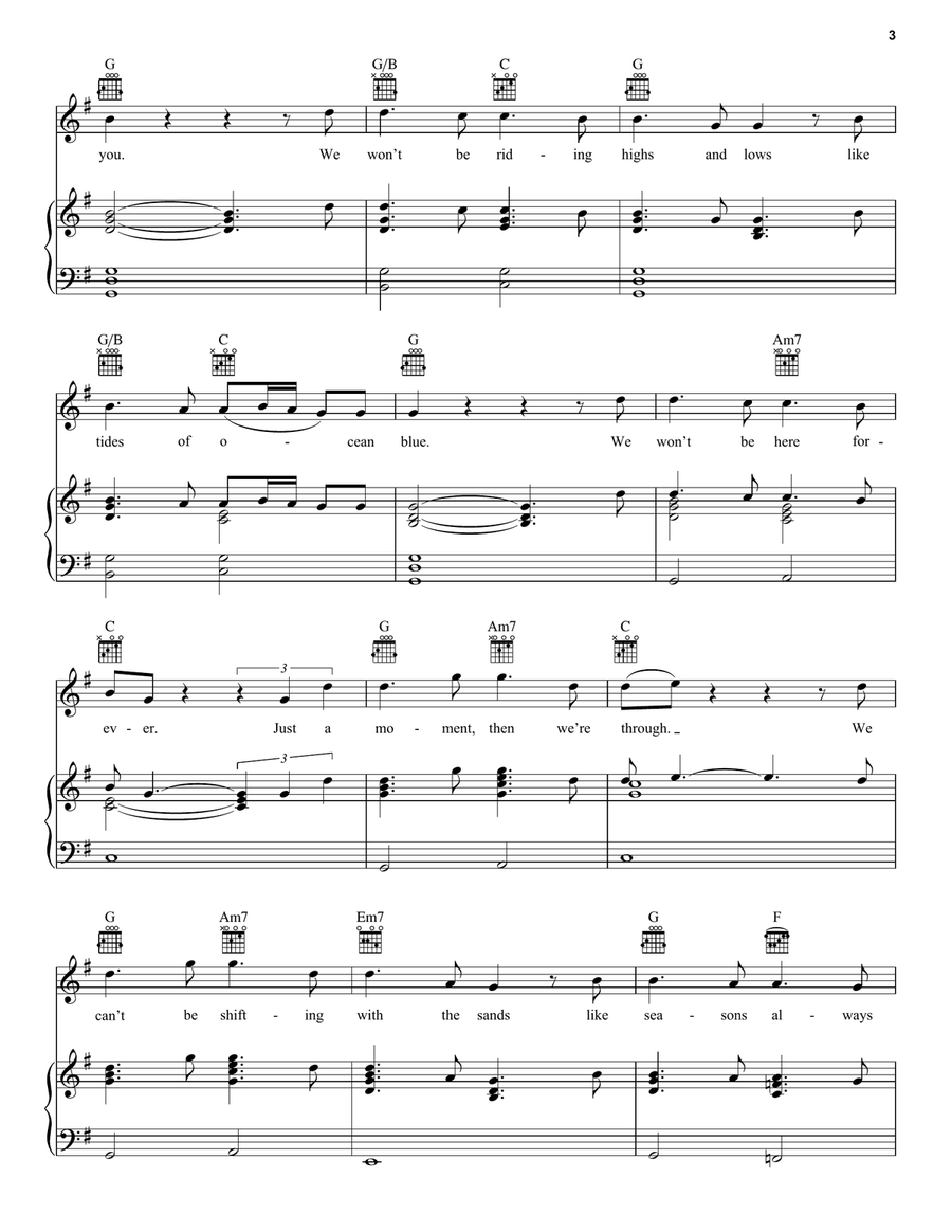 Seasons Seasons Piano, Vocal, Guitar scores gallery preview page 3