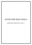 Suite for Solo Viola (2019)
