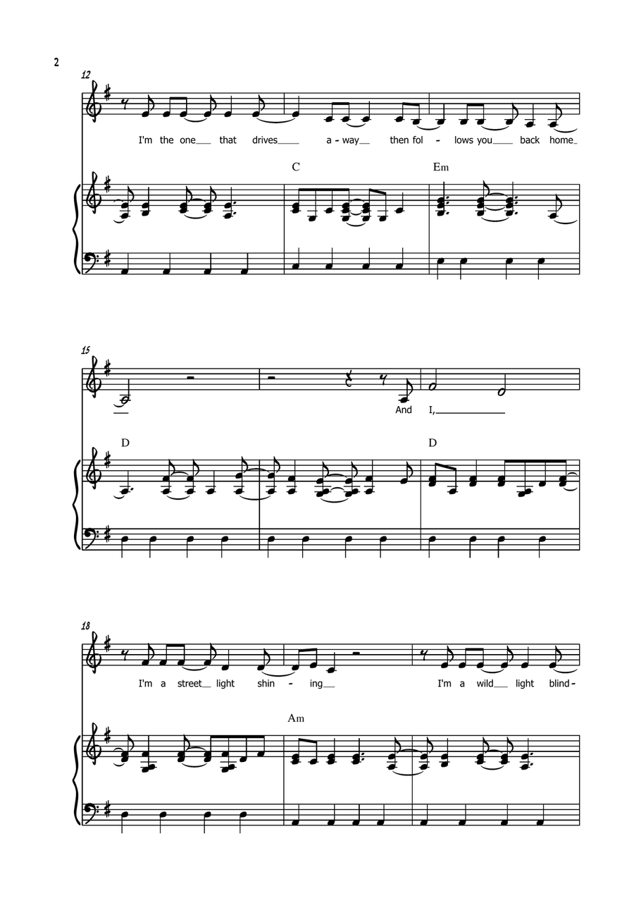 Times Like These Times Like These Piano, Vocal scores gallery preview page 3