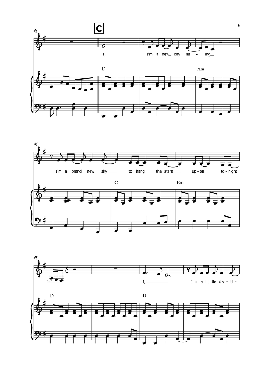 Times Like These Times Like These Piano, Vocal scores gallery preview page 6