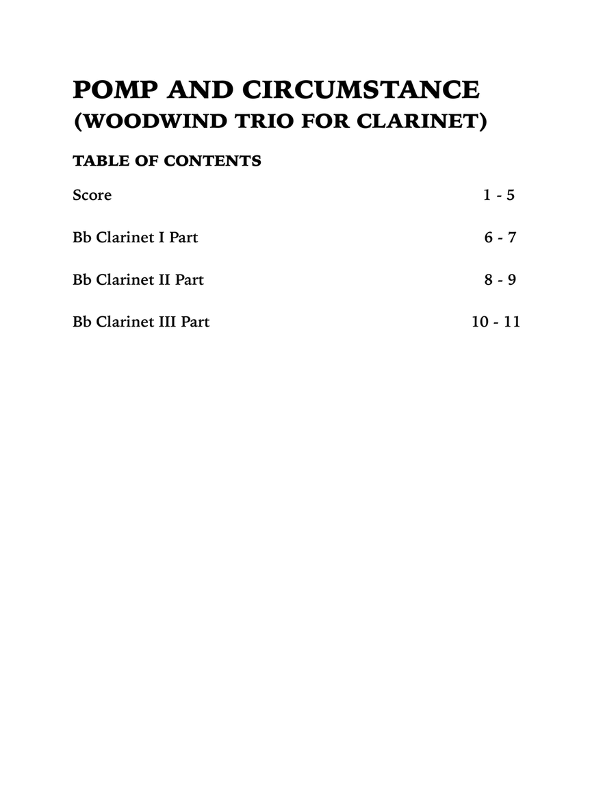 Pomp and Circumstance (Clarinet Trio) Clarinet Trio scores gallery preview page 4
