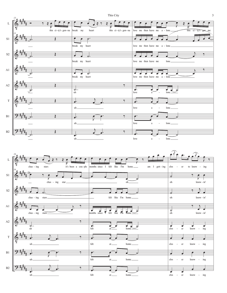 This City This City 4-Part scores gallery preview page 3