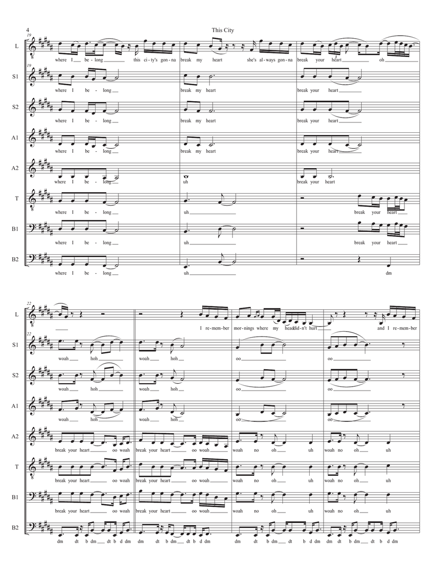 This City This City 4-Part scores gallery preview page 4