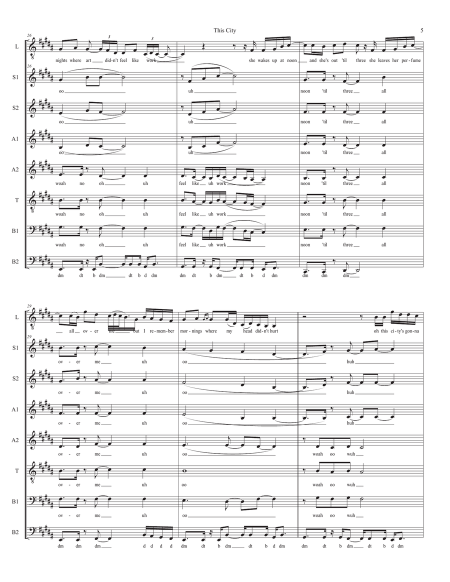 This City This City 4-Part scores gallery preview page 5