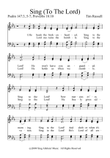 Sing (To The Lord)