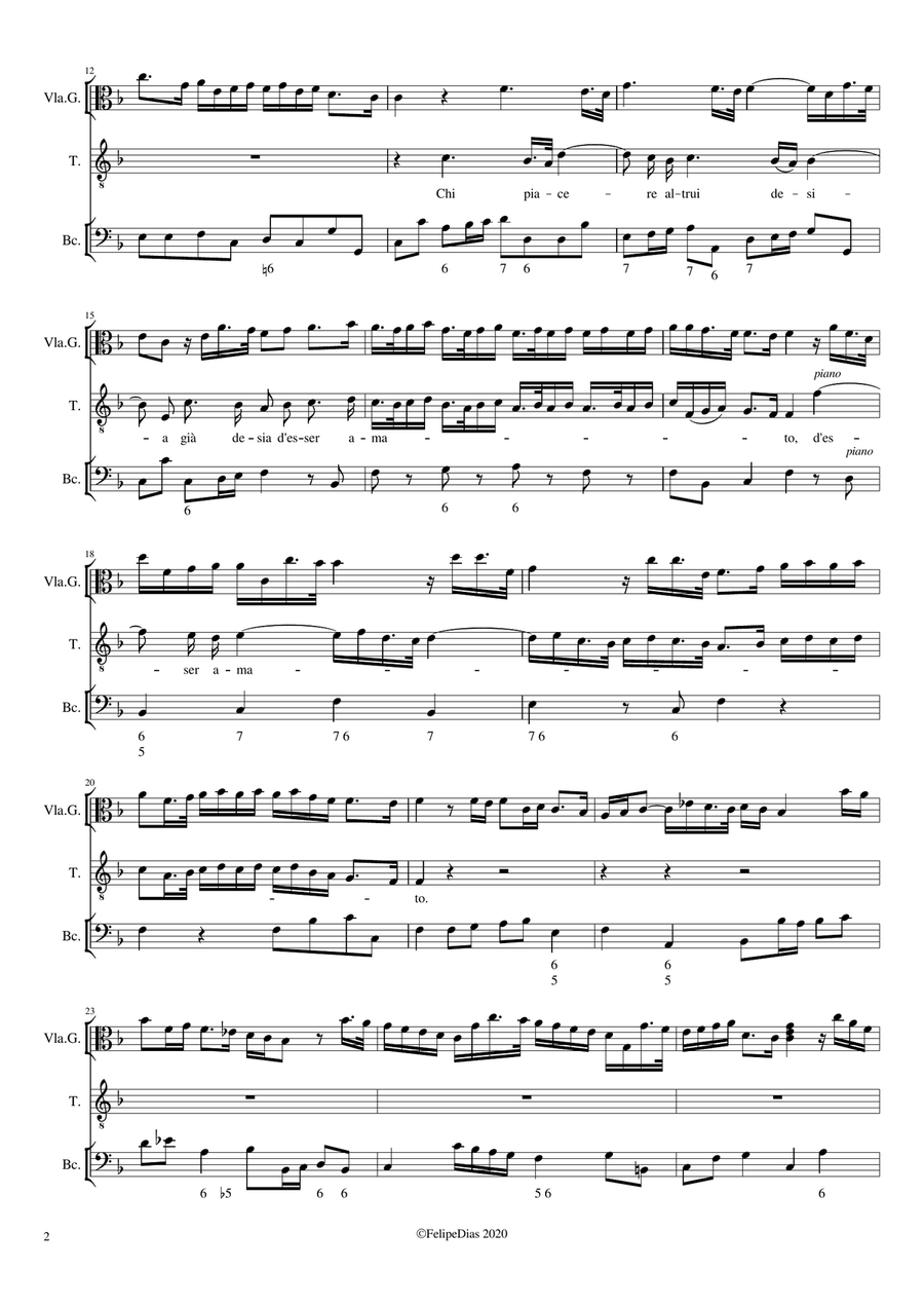 Chi piacere altrui desia Chi piacere altrui desia Small Ensemble scores gallery preview page 2