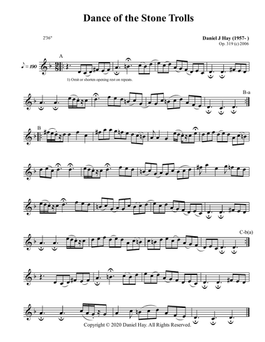 Dance of the Stone Trolls (Opus 319) (Treble Solo)