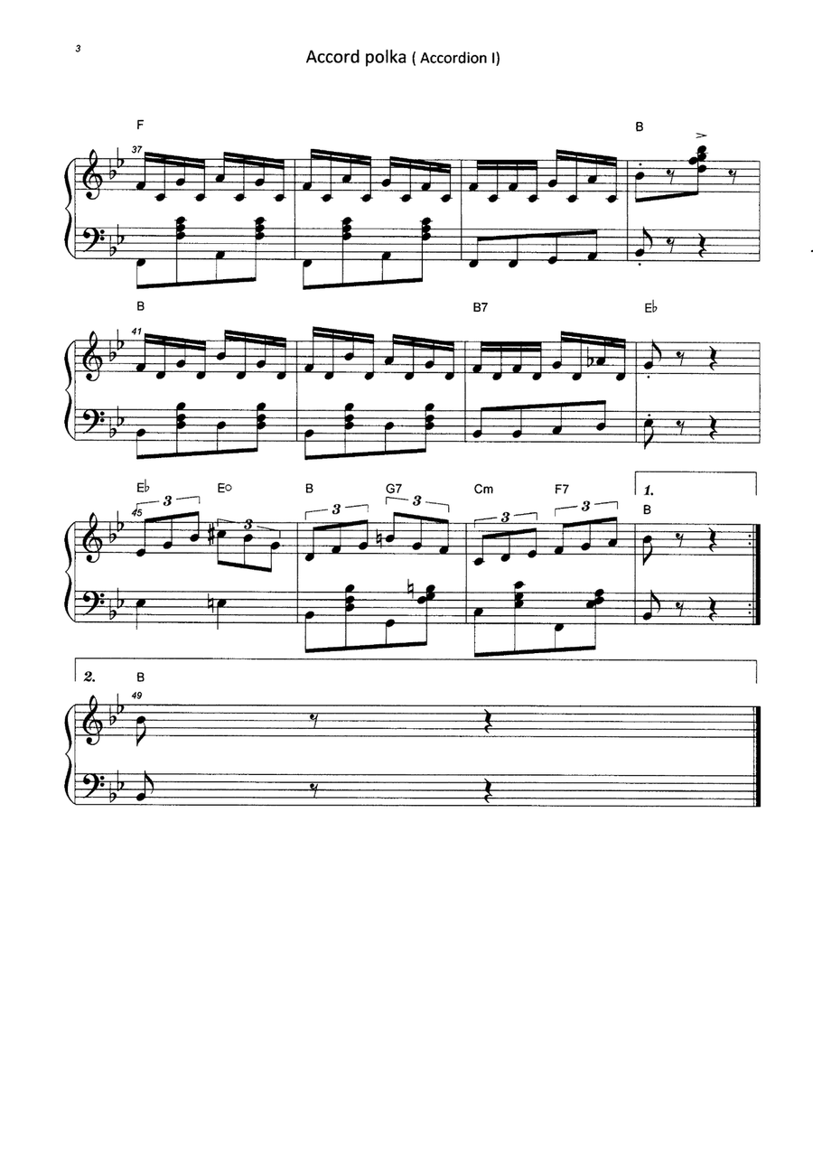 Accord polka - for accordion trio Small Ensemble scores gallery preview page 3