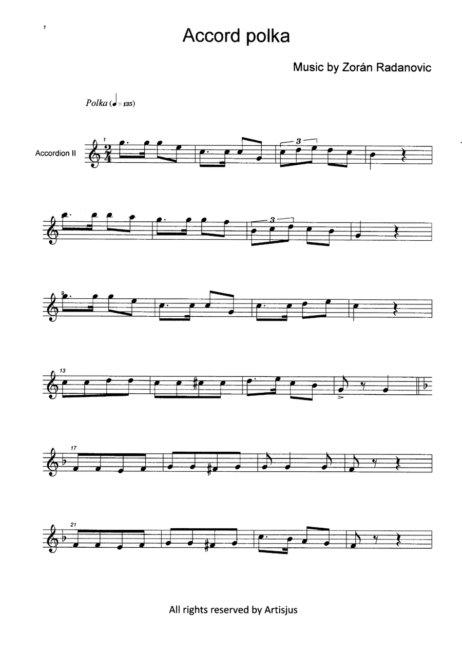 Accord polka - for accordion trio Small Ensemble scores gallery preview page 4
