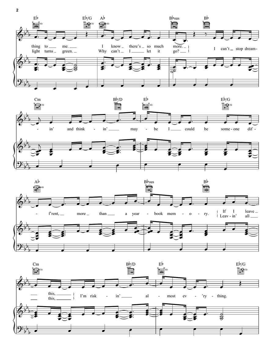 Out Of The Old (from High School Musical: The Musical: The Series) Piano, Vocal, Guitar scores gallery preview page 2