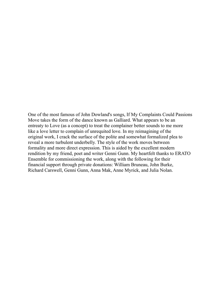 If My Complaints by John Dowland, original remix for tenor, guitar & cello Piano, Vocal scores gallery preview page 2