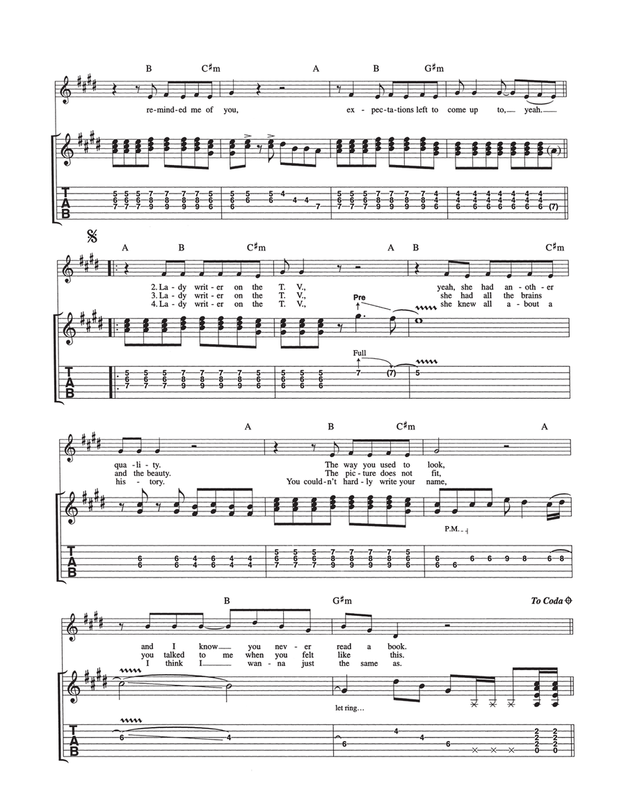 Lady Writer Lady Writer Guitar Tablature scores gallery preview page 2