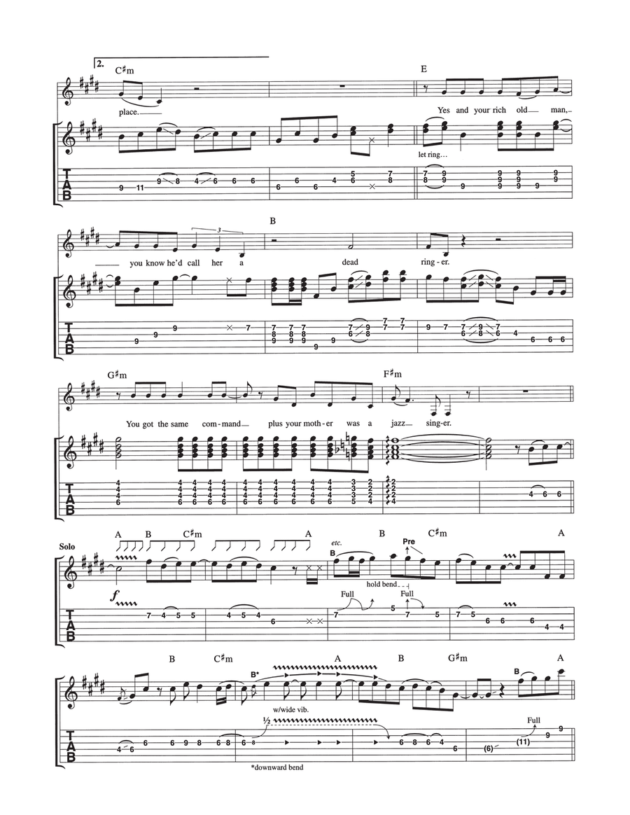 Lady Writer Lady Writer Guitar Tablature scores gallery preview page 4