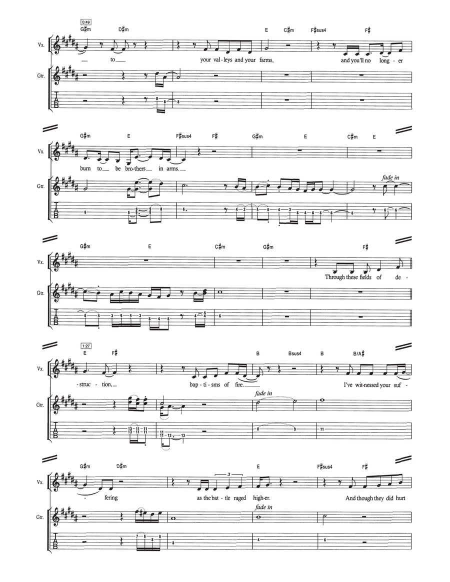 Brothers In Arms Brothers In Arms Acoustic Guitar scores gallery preview page 2