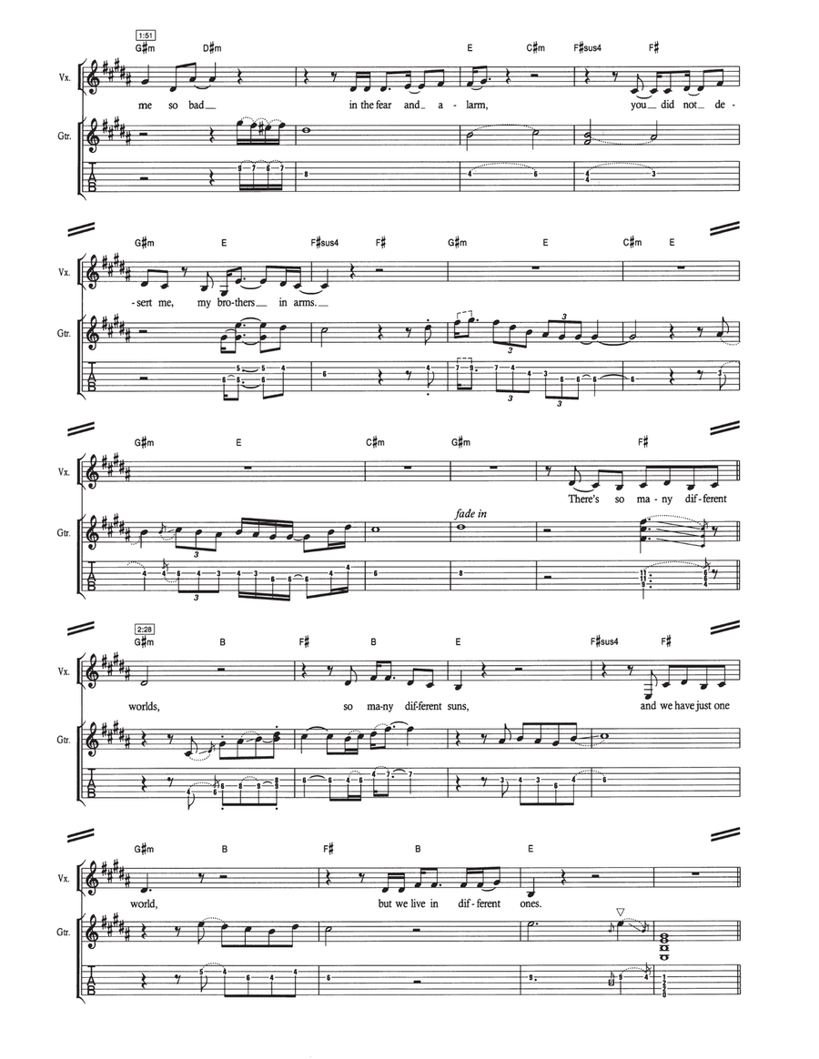 Brothers In Arms Brothers In Arms Acoustic Guitar scores gallery preview page 3