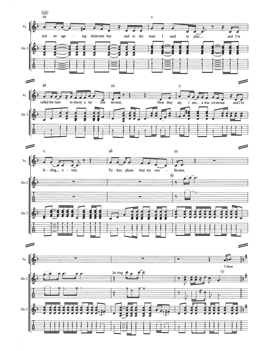 The Man's Too Strong The Man's Too Strong Acoustic Guitar scores gallery preview page 2