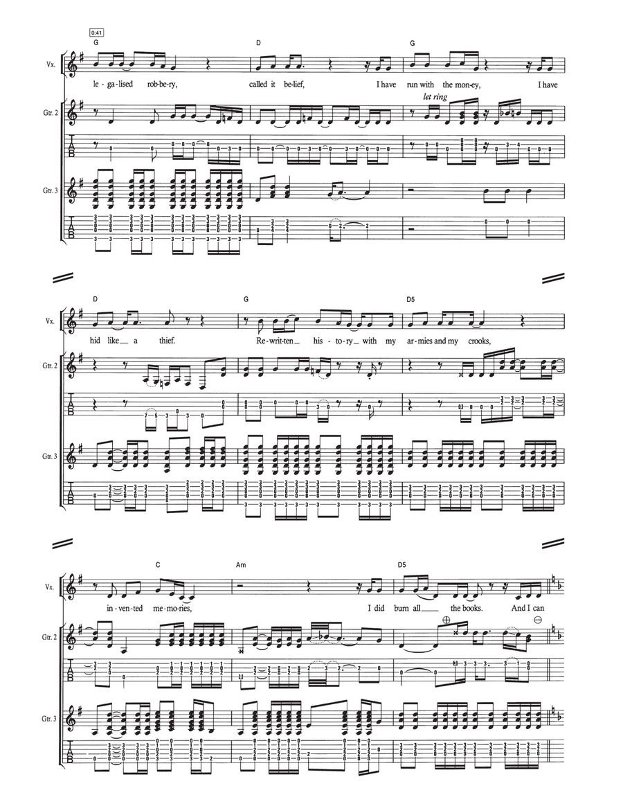 The Man's Too Strong The Man's Too Strong Acoustic Guitar scores gallery preview page 3