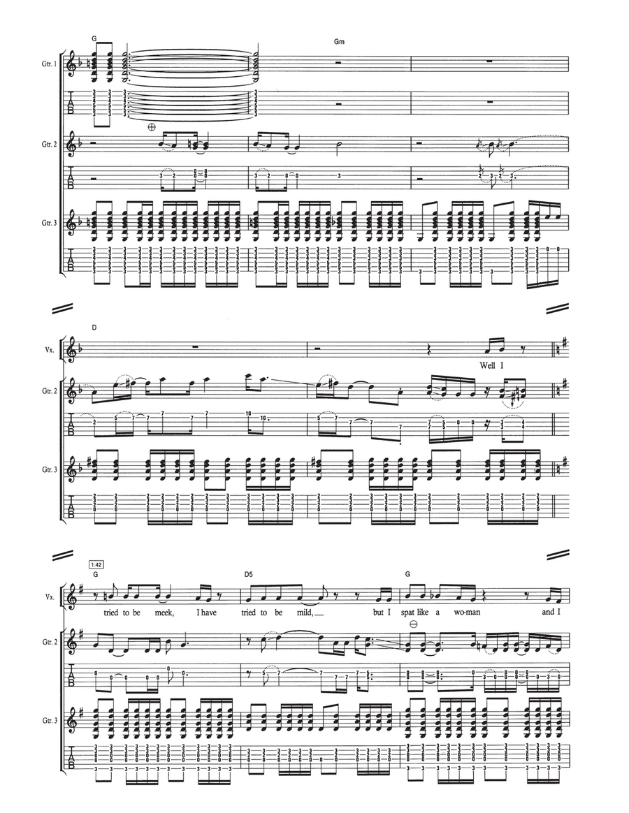 The Man's Too Strong The Man's Too Strong Acoustic Guitar scores gallery preview page 5
