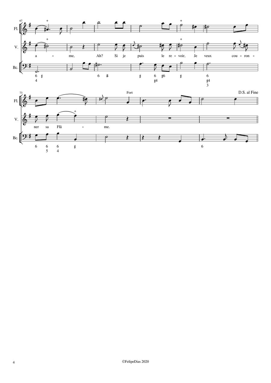 Chantez charmants oyseaux Small Ensemble scores gallery preview page 4