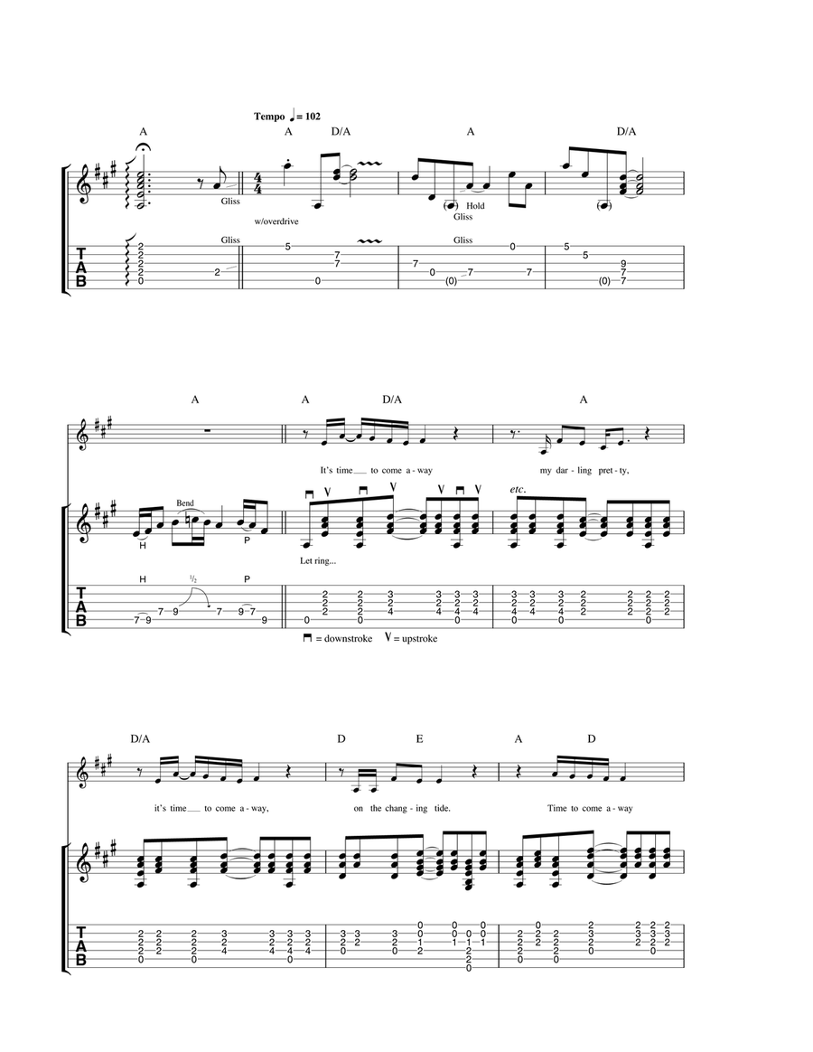 Darling Pretty Darling Pretty Guitar Tablature scores gallery preview page 2