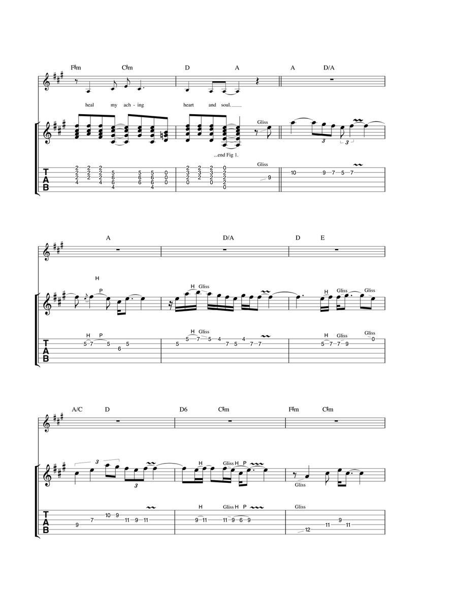Darling Pretty Darling Pretty Guitar Tablature scores gallery preview page 4