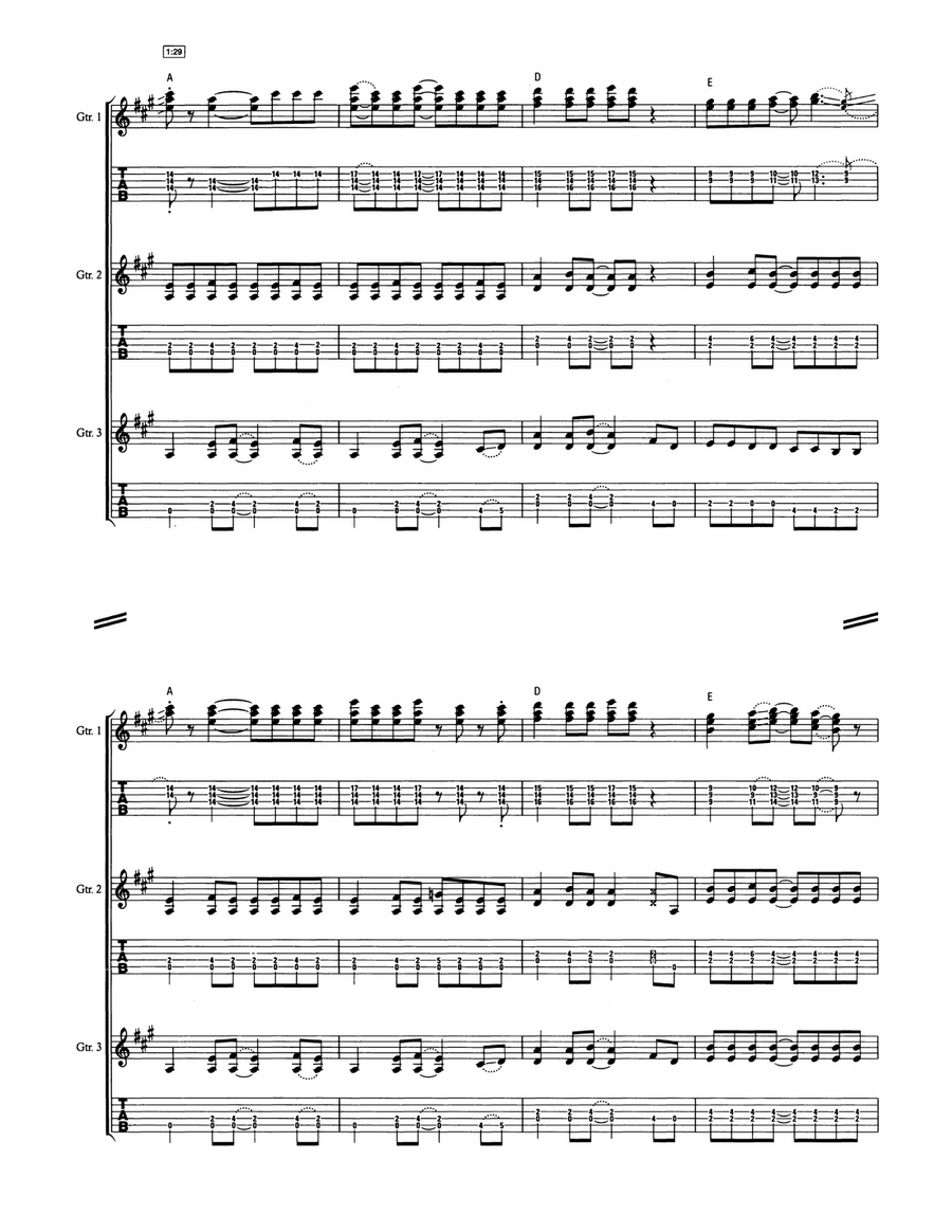 Twisting By The Pool Twisting By The Pool Guitar Tablature scores gallery preview page 5