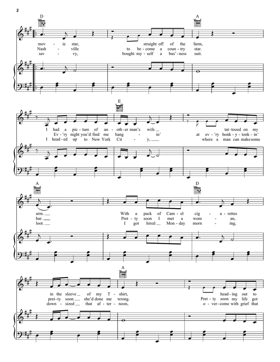 Crazy As A Loon Crazy As A Loon Piano, Vocal, Guitar scores gallery preview page 2