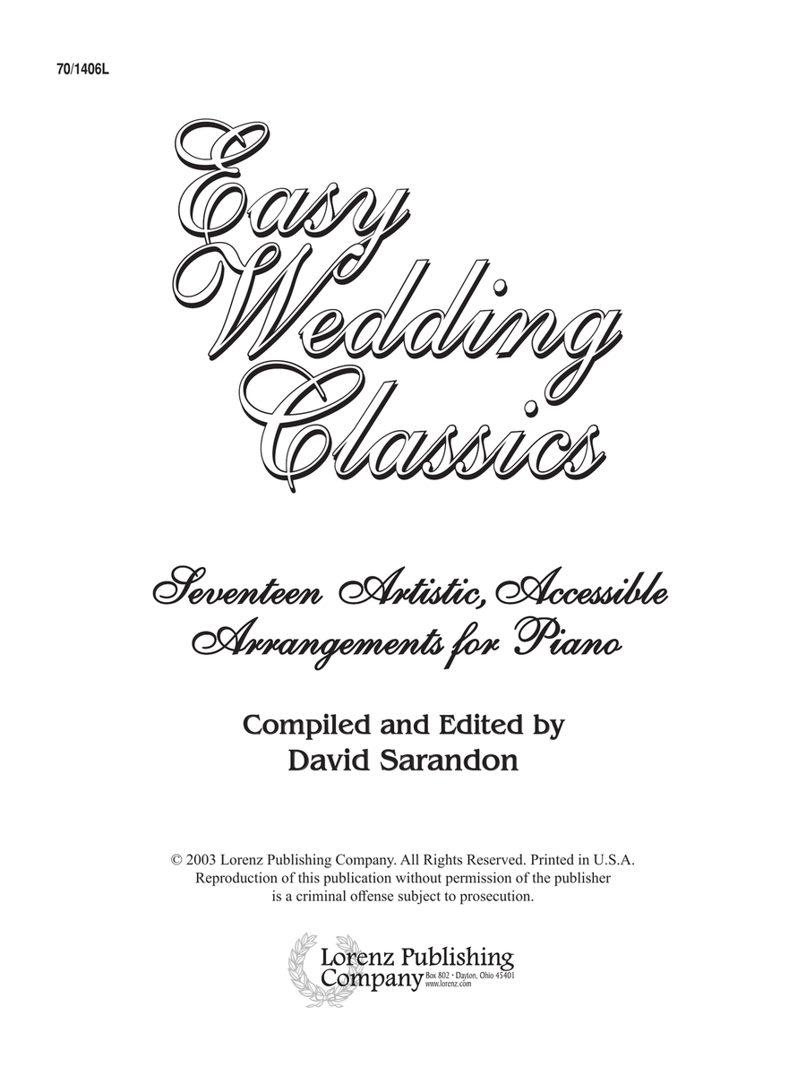 Easy Wedding Classics Easy Wedding Classics Piano Solo scores gallery preview page 3