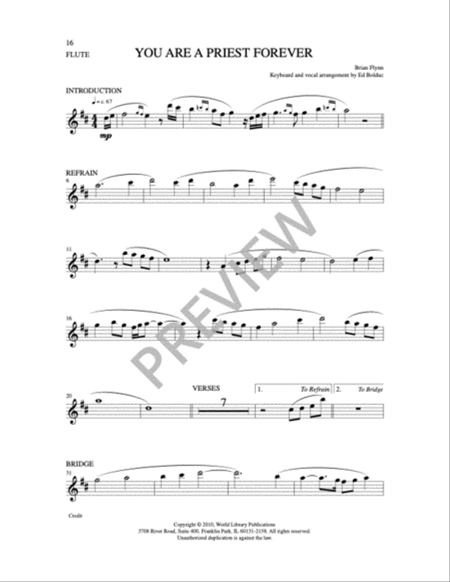 You Are a Priest Forever 4-Part scores gallery preview page 14