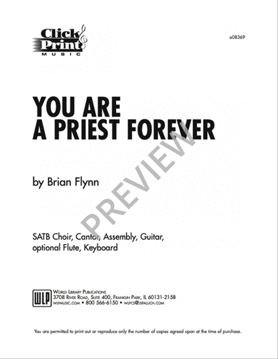 You Are a Priest Forever 4-Part scores gallery preview page 17