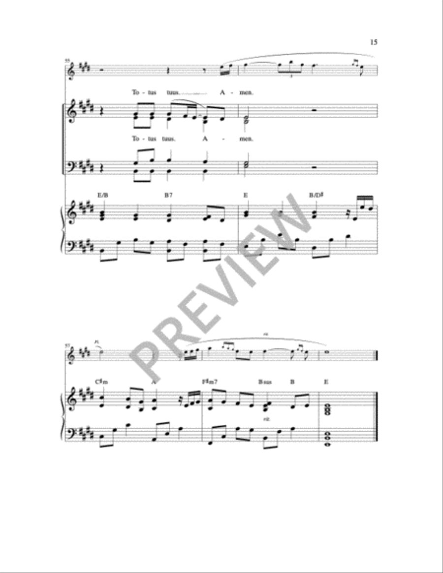 You Are a Priest Forever 4-Part scores gallery preview page 18