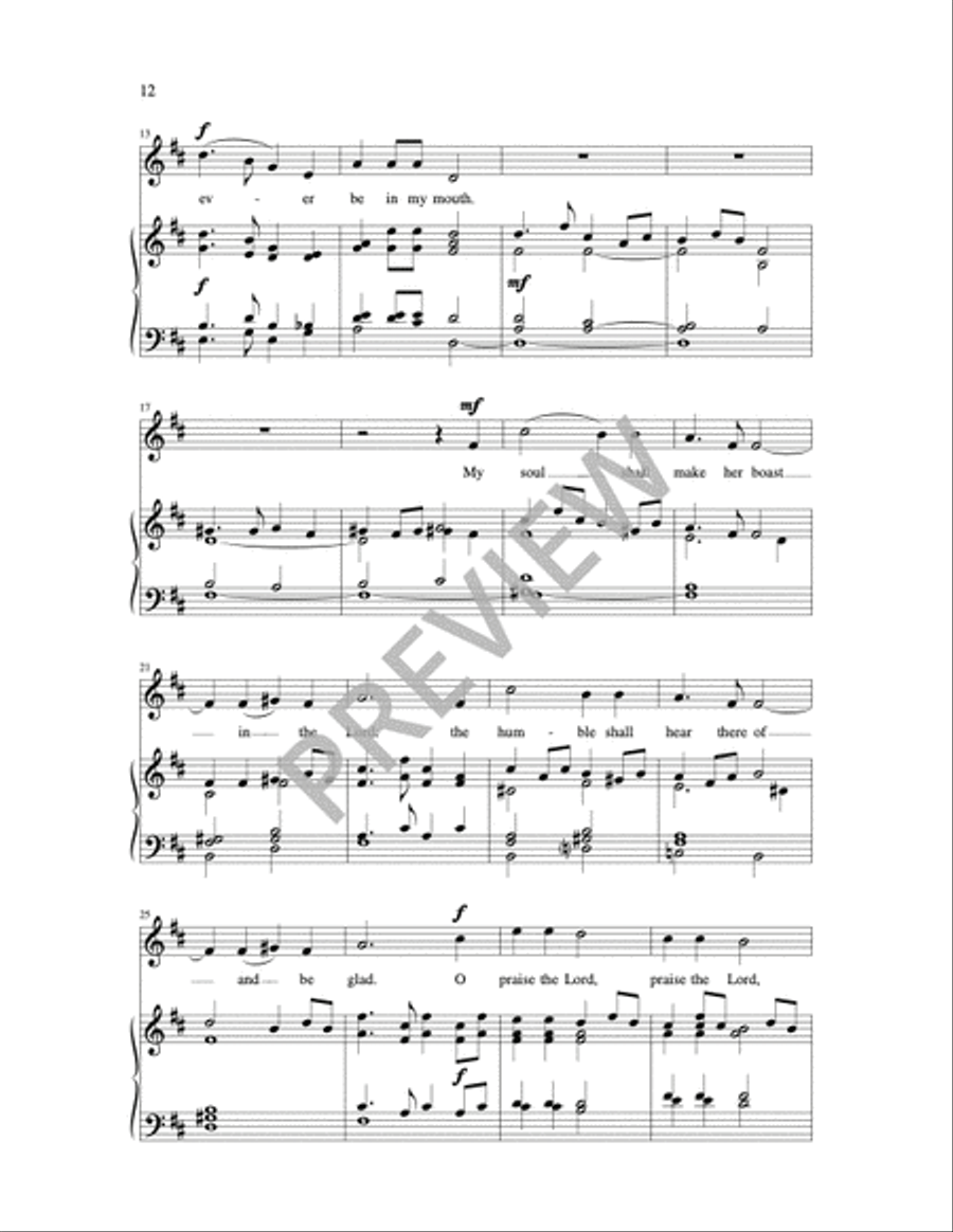 Praise and Thanksgiving-A Choral Cycle Unison Choir scores gallery preview page 13