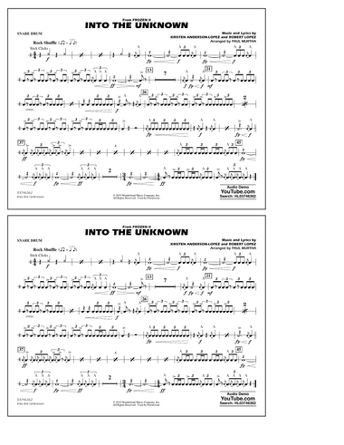 Into the Unknown (from Disney's Frozen 2) (arr. Paul Murtha) - Snare Drum