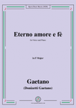 Donizetti-Eterno amore e fè,in F Major,for Voice and Piano